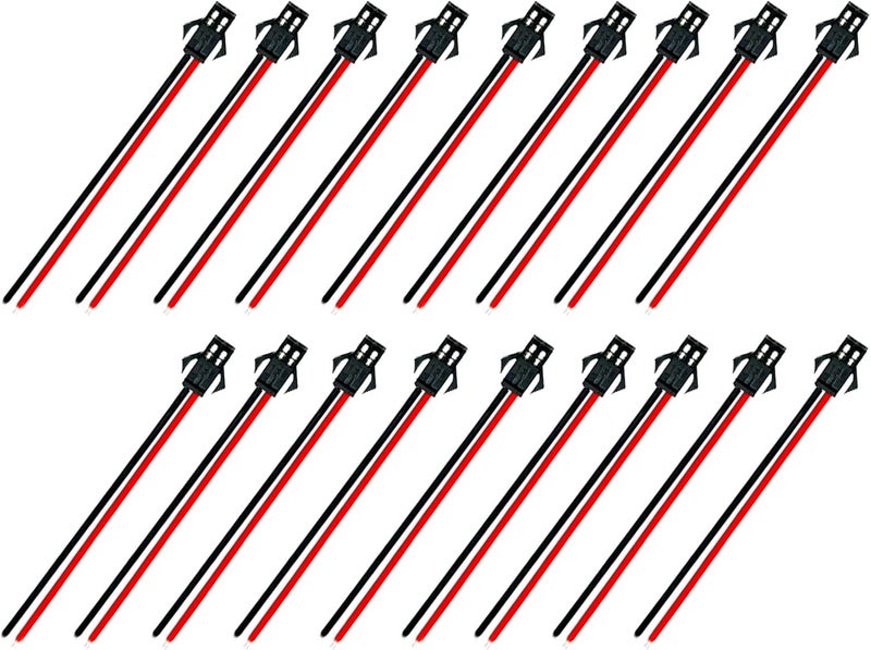 FLY RC 20 Pairs 20 AWG JST SM Plug 2Pin Male and Female Wire Connector Adapter Electrical Cable - Image 4